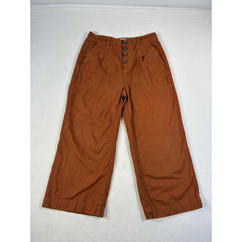 Velvet Heart Malik Women's High Rise Wide Leg Crop Button Fly Pants‎ Size 28